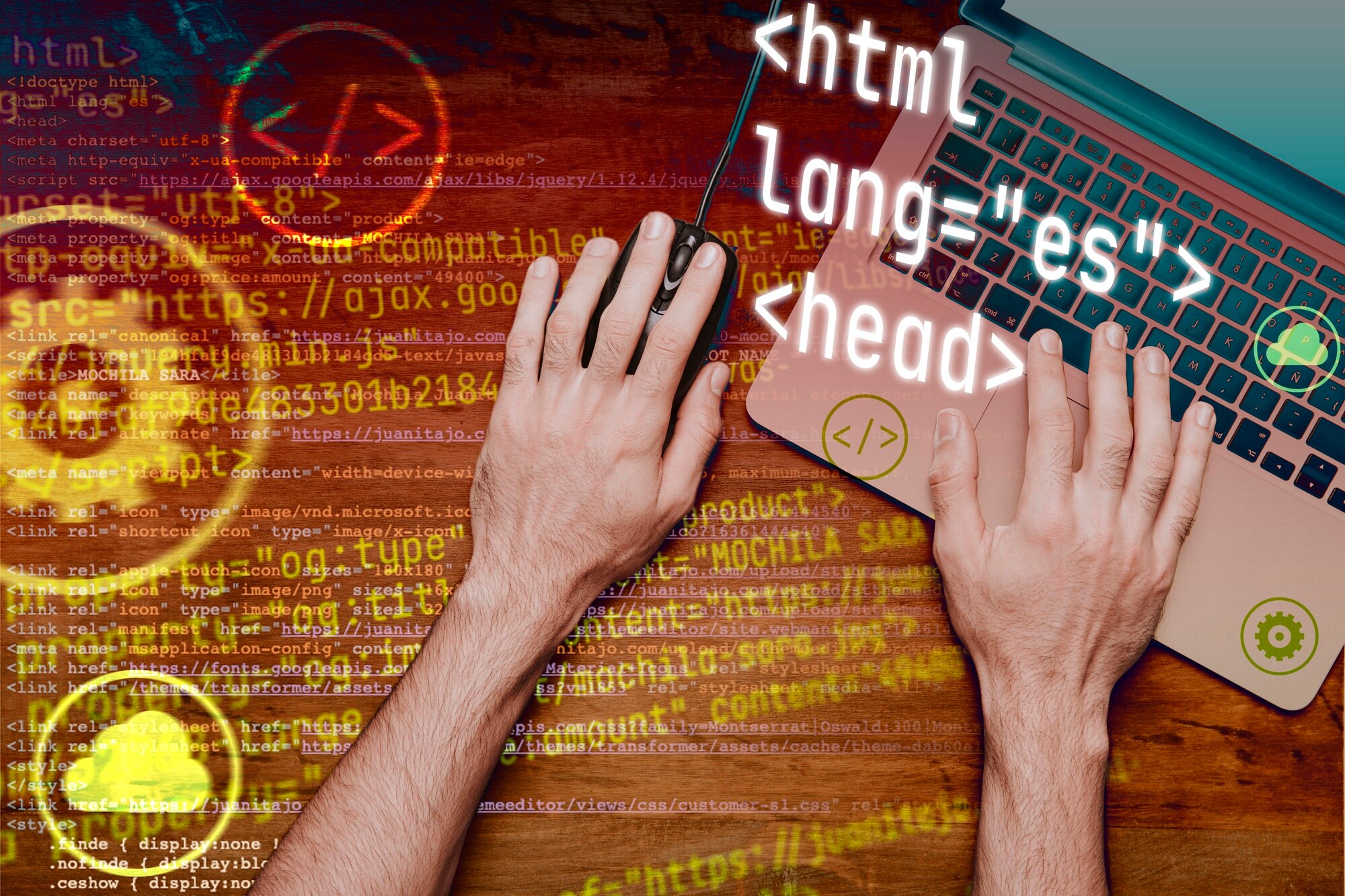 Kompozycja z systemem HTML dla stron internetowych